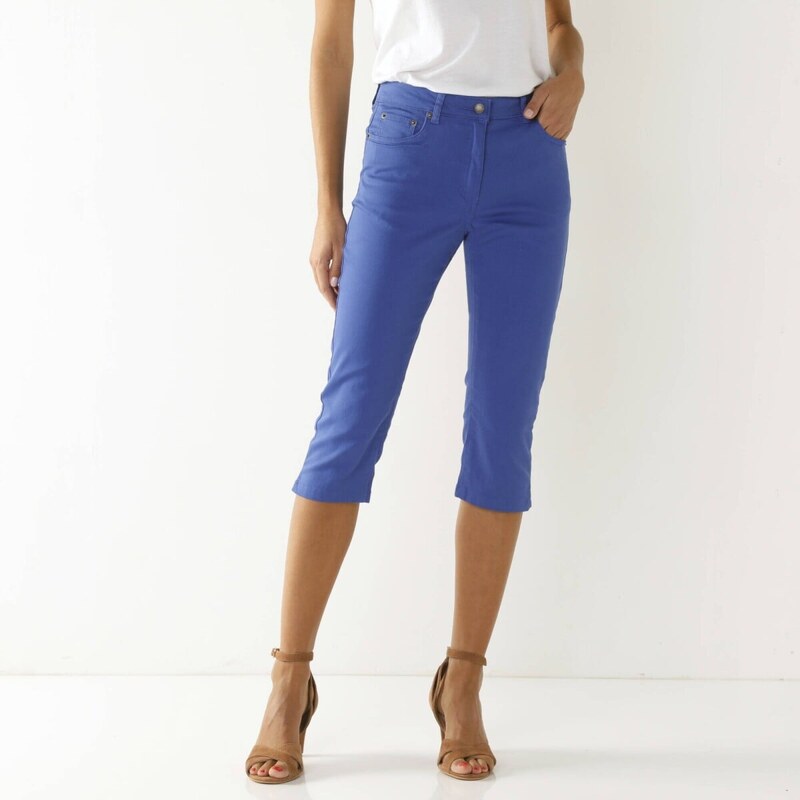 Úzke twilové 3/4 nohavice tmavomodrá 048 Blancheporte 61843793