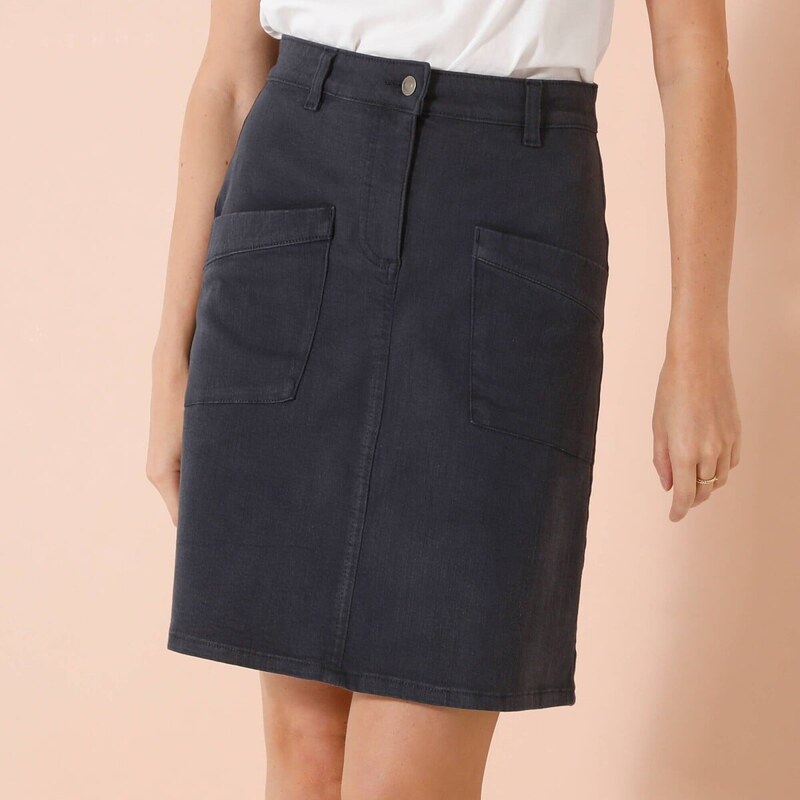 Krátká sukňa s vreckami nám.modrá 042 Blancheporte 61933688