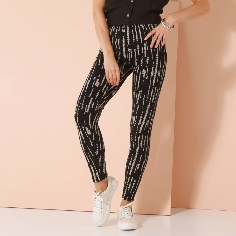 Legíny s pružným pásom a potlačou čierna/béžová 036 Blancheporte 61843883