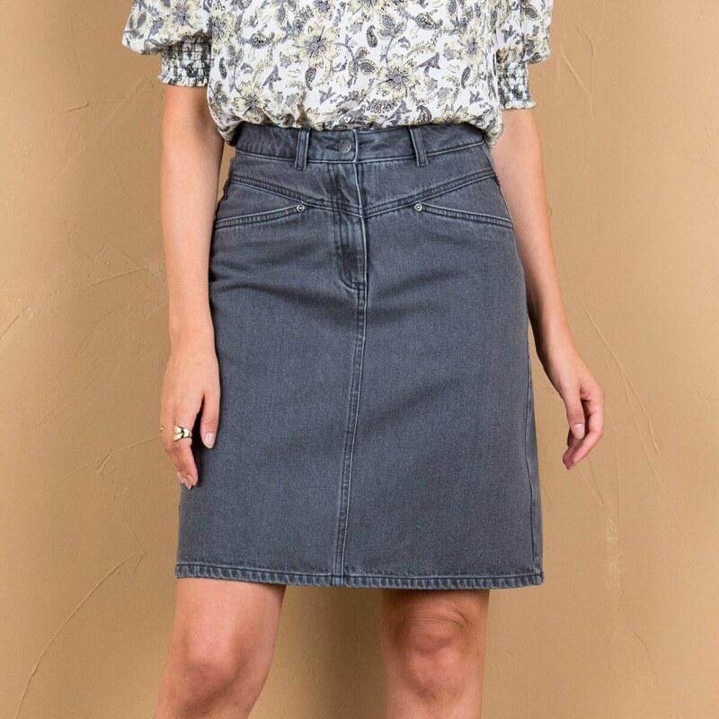 Krátka džínsová sukňa sivá 050 Blancheporte 61971347