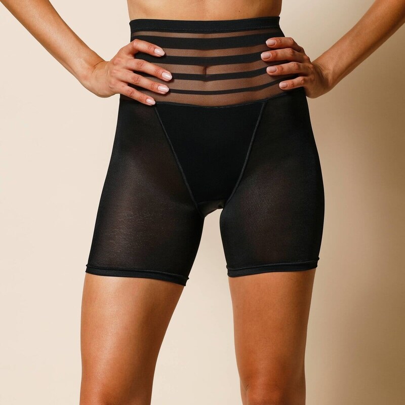 Zoštíhľovacie panty nohavičky, intenzívne stiahnutie čierna 038 61916439