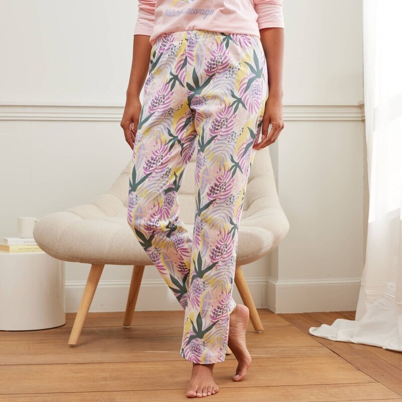 Pyžamové nohavice s potlačou Nature Sauvage ražná/lila 036 61916489