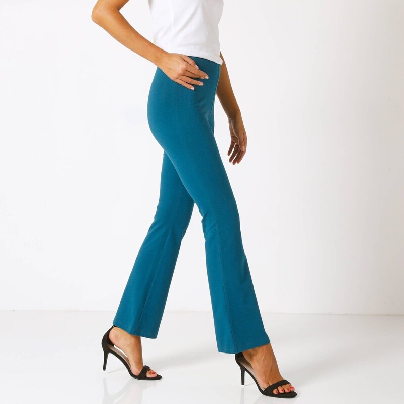 Bootcut legíny s pružným pásom modrá 036 Blancheporte 61916576