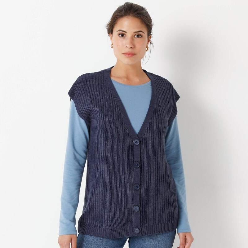 Vesta na gombíky nám. modrá 044 Blancheporte 65217667