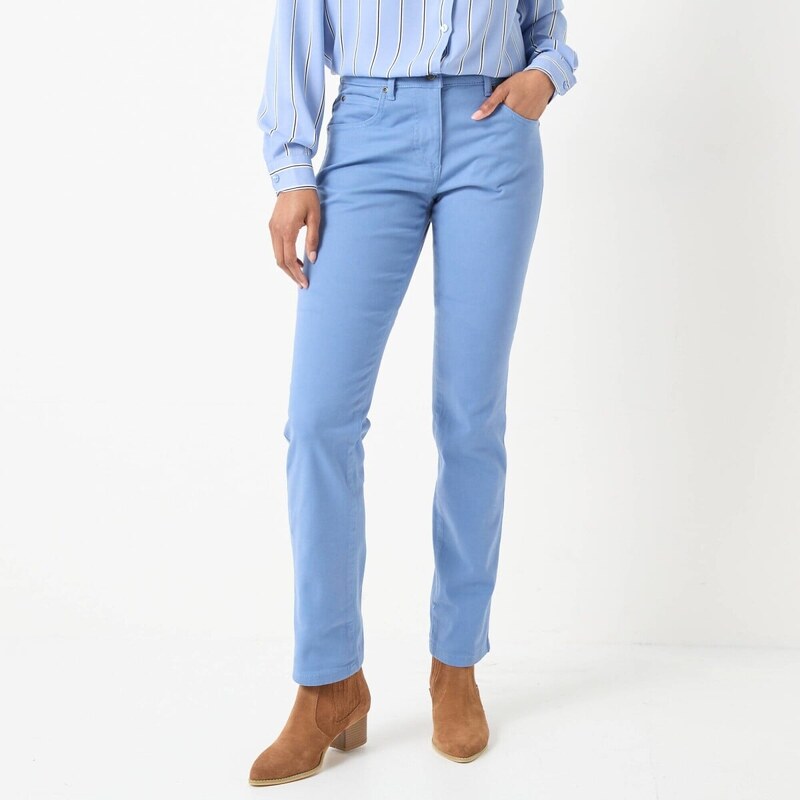 Zoštíhľujúce nohavice s 5 vreckami modrosivá 054 Blancheporte 65218545