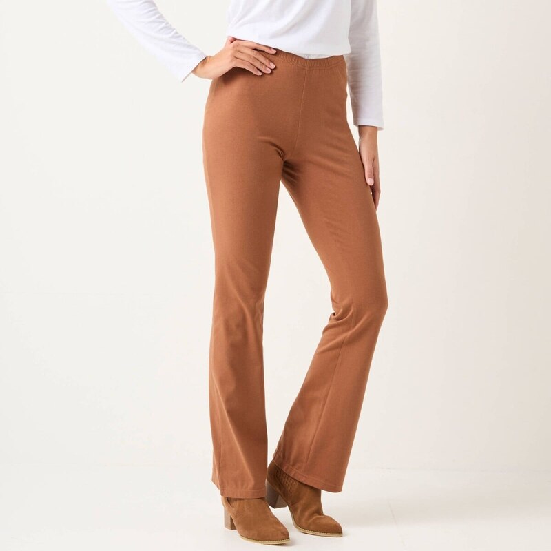 Bootcut legíny s pružným pásom oriešková 054 Blancheporte 65218590