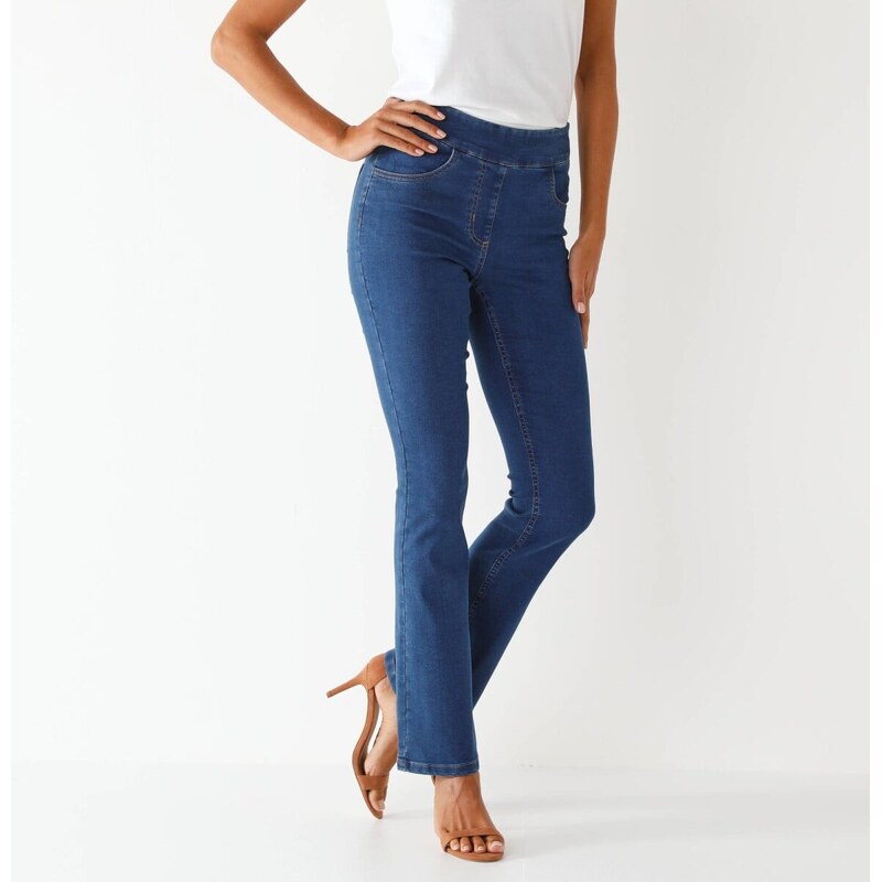 Strečové rovné džegíny modrá 036 Blancheporte 65218686