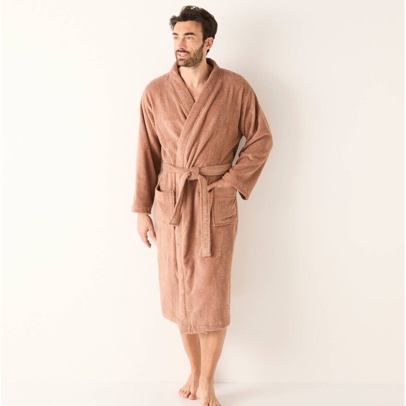 Jednofarebný župan z buklé froté zn. Colombine s kimono golierom 65218540