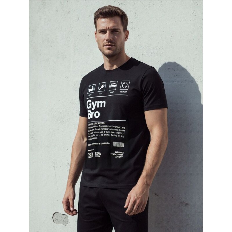 Sinsay - Bavlnená dvojdielna pyžama s potlačou - čierna 67192157