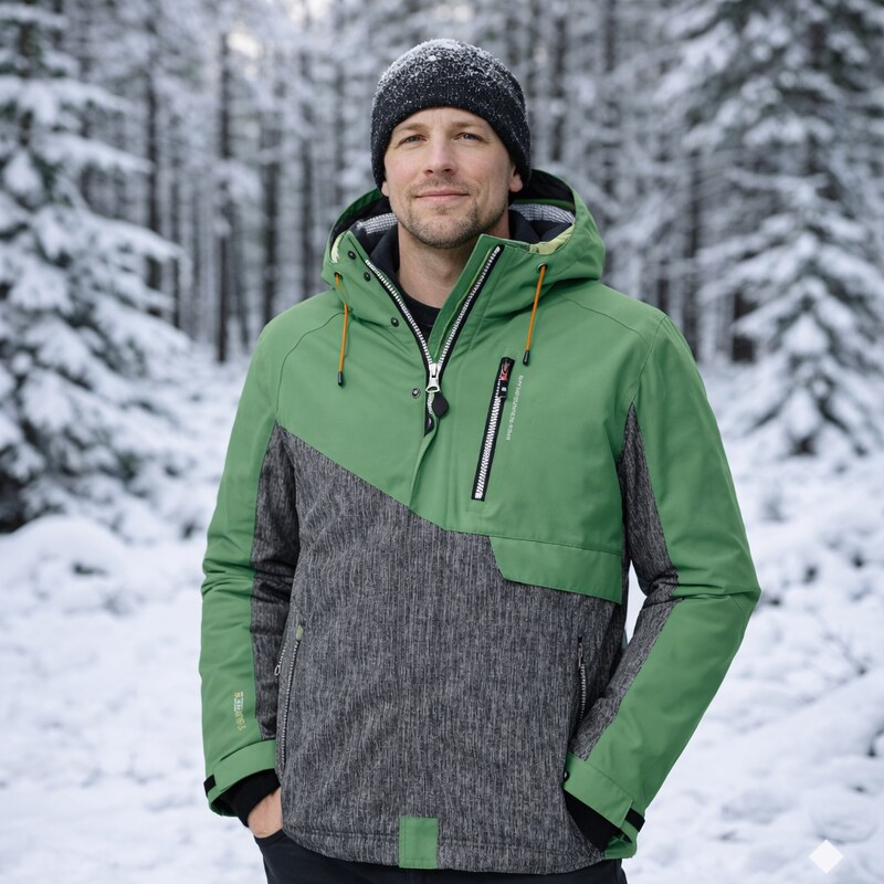 Pánska zimná bunda Killtec 42 zelená/sivá 36766449