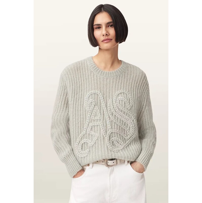 Sveter s prímesou vlny AllSaints CHAIN 67196297