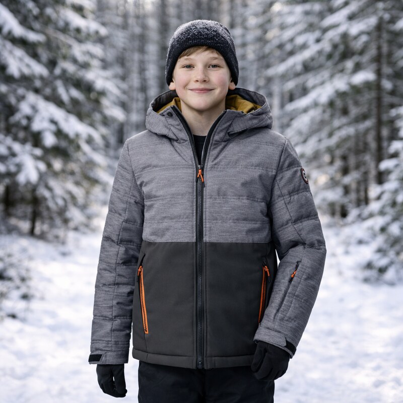 Chlapčenská zimná bunda Killtec 178 sivá/čierna 36551732