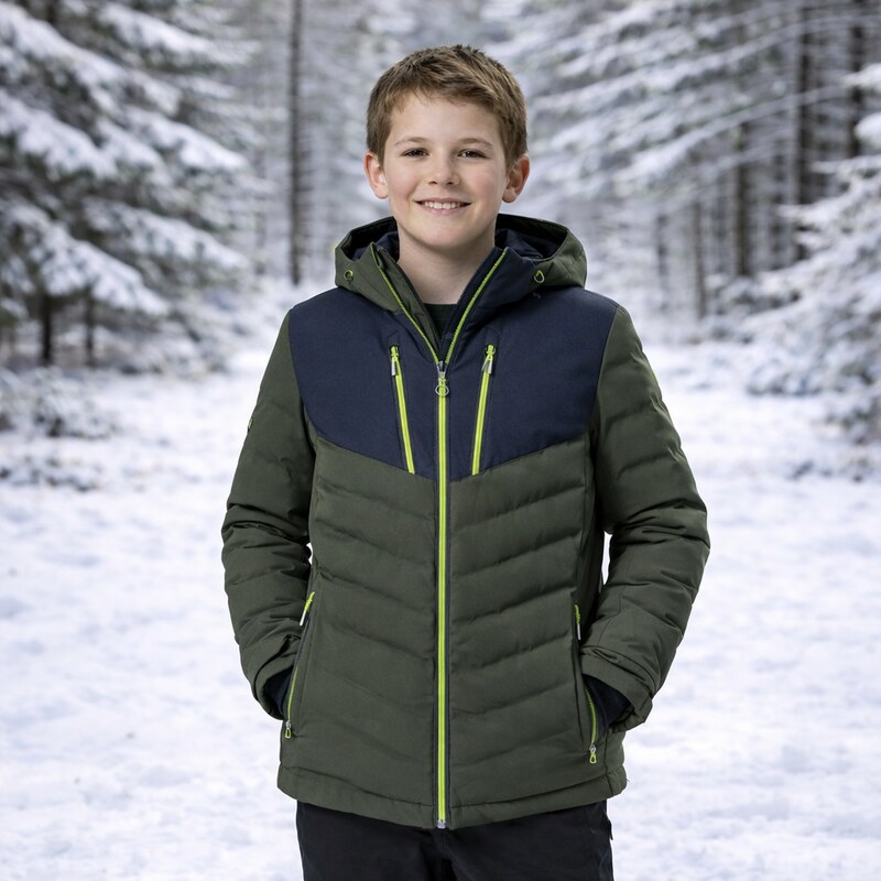 Chlapčenská zimná bunda Killtec 163 zelená/čierna 36551726