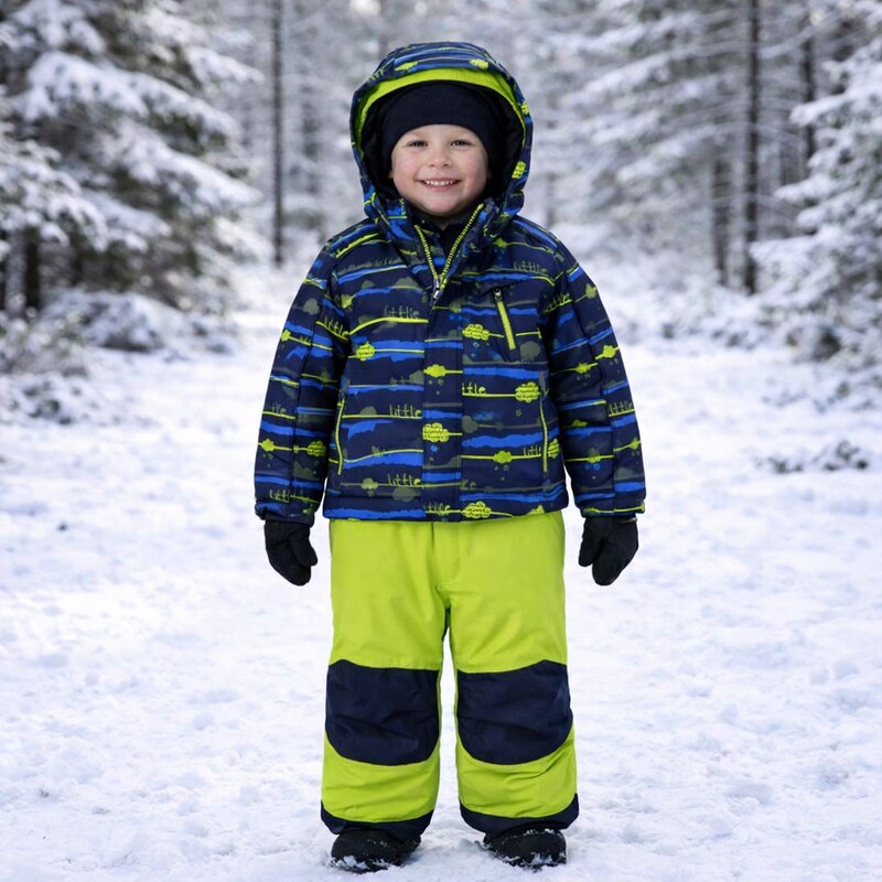 Detská lyžiarska kombinéza 3 v 1 Killtec 5 tmavo modrá/limetková 36766458