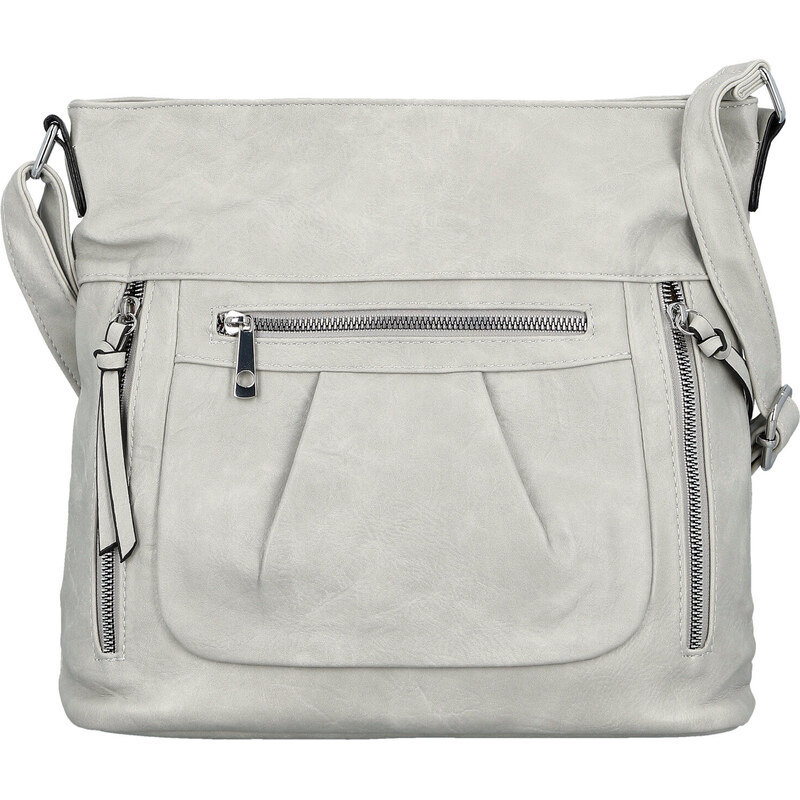 Dámska crossbody kabelka svetlo šedá - Firenze Angelis šedá 67213955