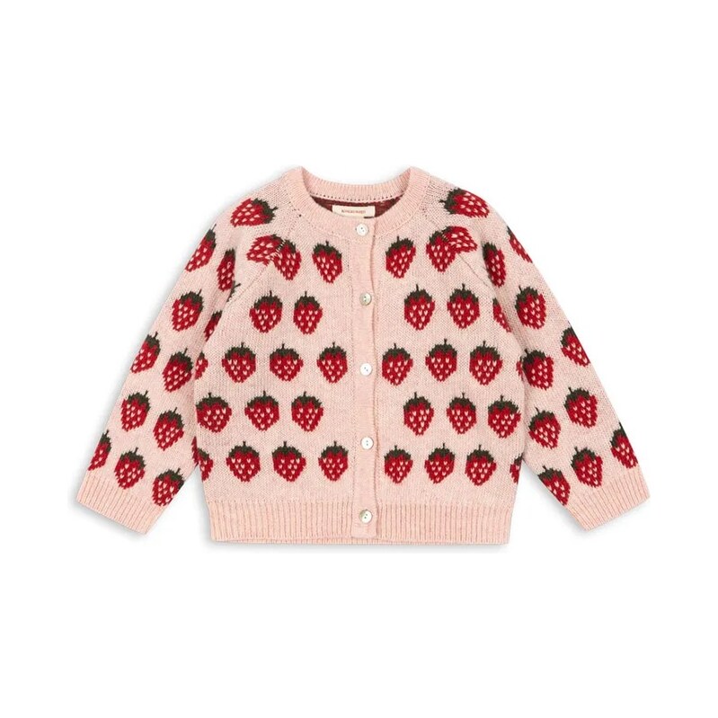 Detský kardigan s prímesou vlny Konges Sløjd BELOU KNIT CARDIGAN 67196762