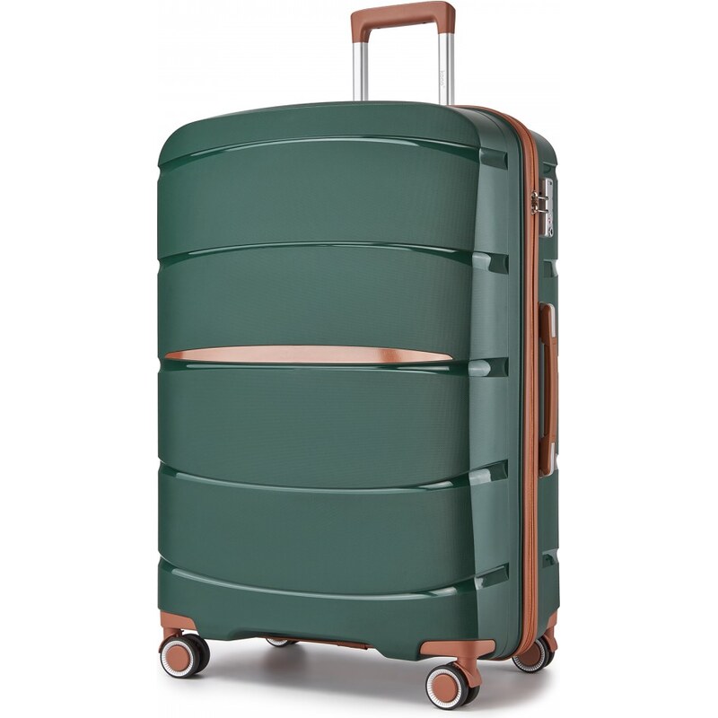 Kufor - KONO PP, veľký 28 s hnedými detailmi – zelený 67197077