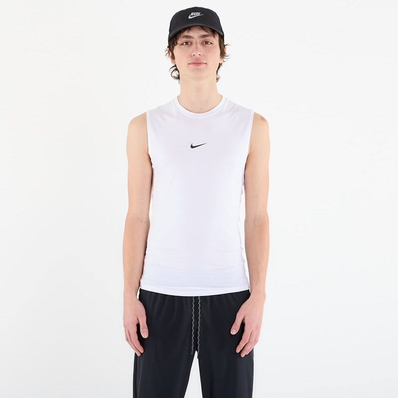 Nike Pro Mens Dri-FIT Tight Sleeveless Fitness Top White/ Black L 67197565