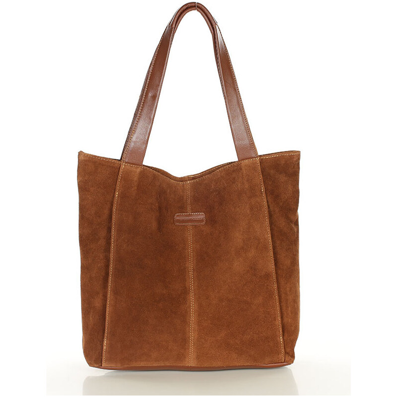 MARCO MAZZINI Mäkká kožená shopper taška | camel vs108bb 67198498