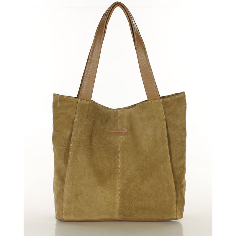 MARCO MAZZINI Mäkká kožená shopper taška | béžová vs108dd 67198500