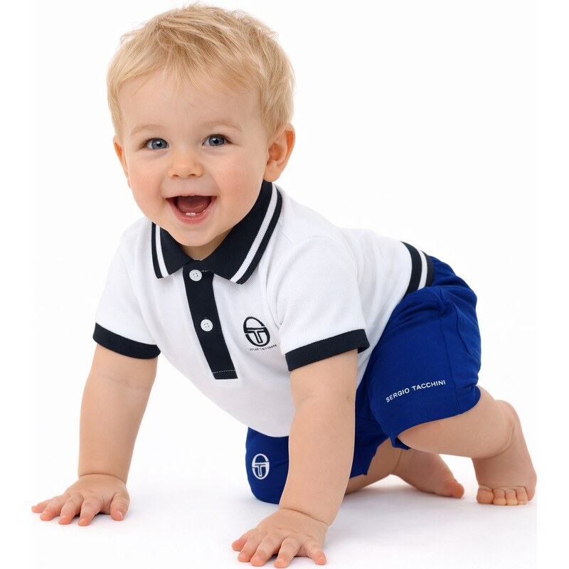 BASIC Modro-biely chlapčenský set kraťasy + tričko 17596900