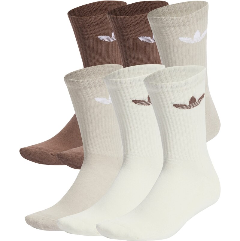 ADIDAS ORIGINALS Ponožky Trefoil béžová / hnedá / svetlohnedá / biela 67199562