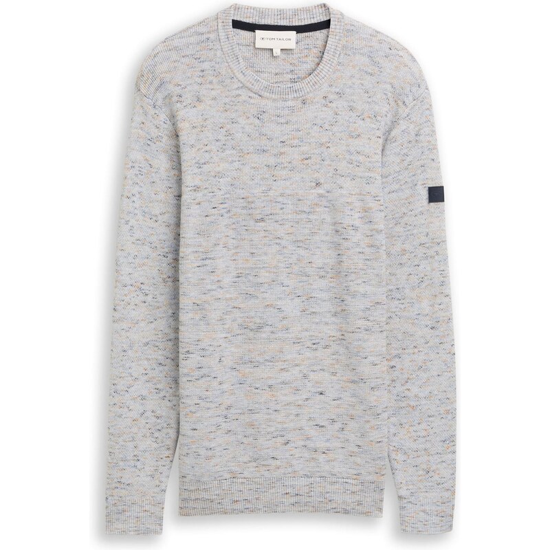 TOM TAILOR Sveter svetlohnedá / svetlosivá / čierna 67199664