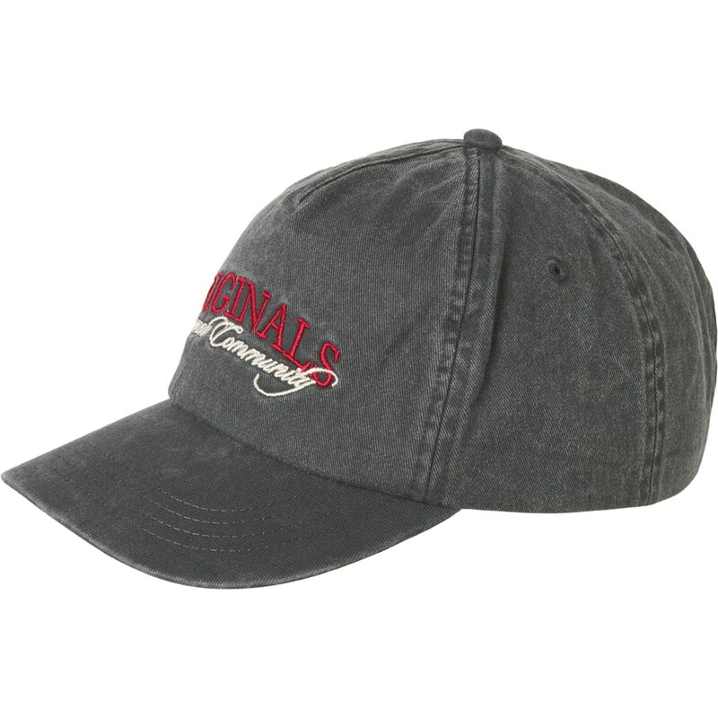 JACK & JONES Čiapka JACFRAME karmínovo červená / čierny denim / biela 67199680