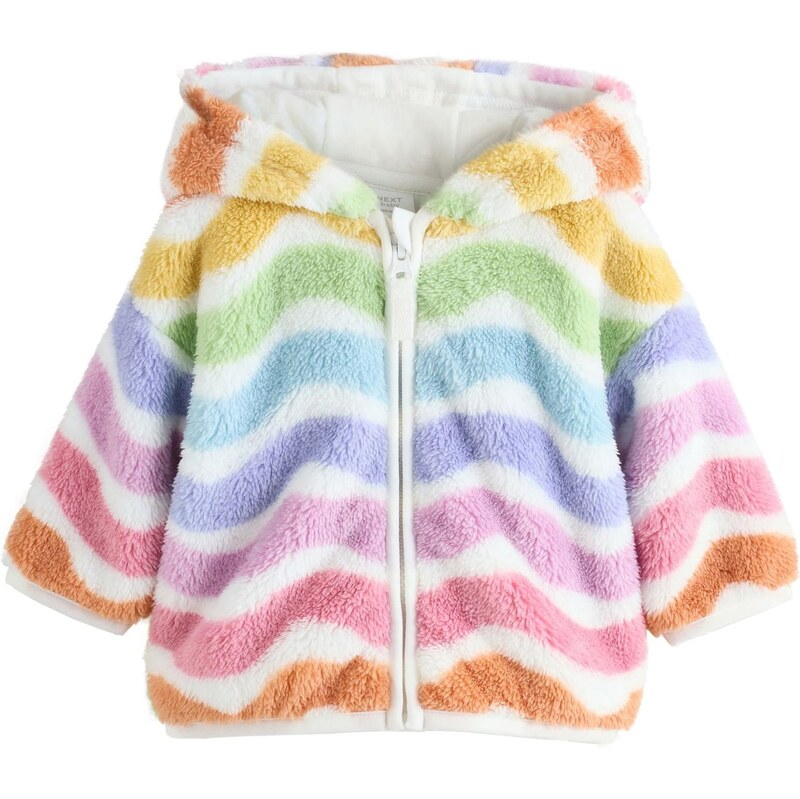 Next Flisová bunda svetlomodrá / svetlozelená / svetloružová / biela 67200120