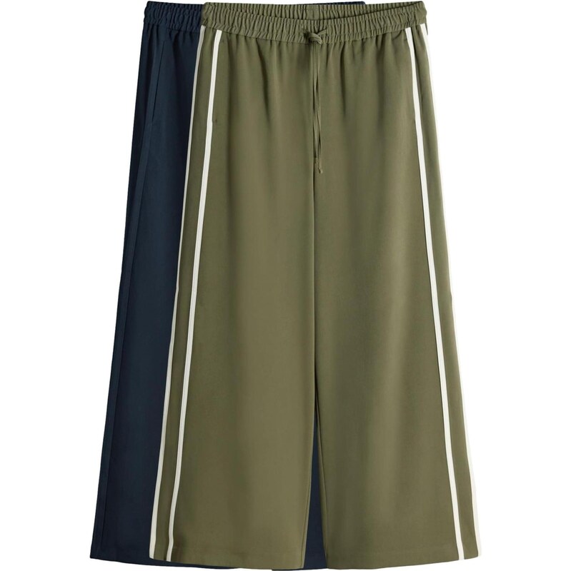 The Set Nohavice námornícka modrá / trstinová / biela 67200155