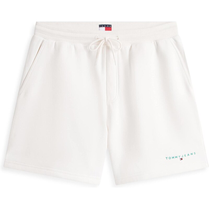 Tommy Jeans Nohavice zelená / biela 67200190