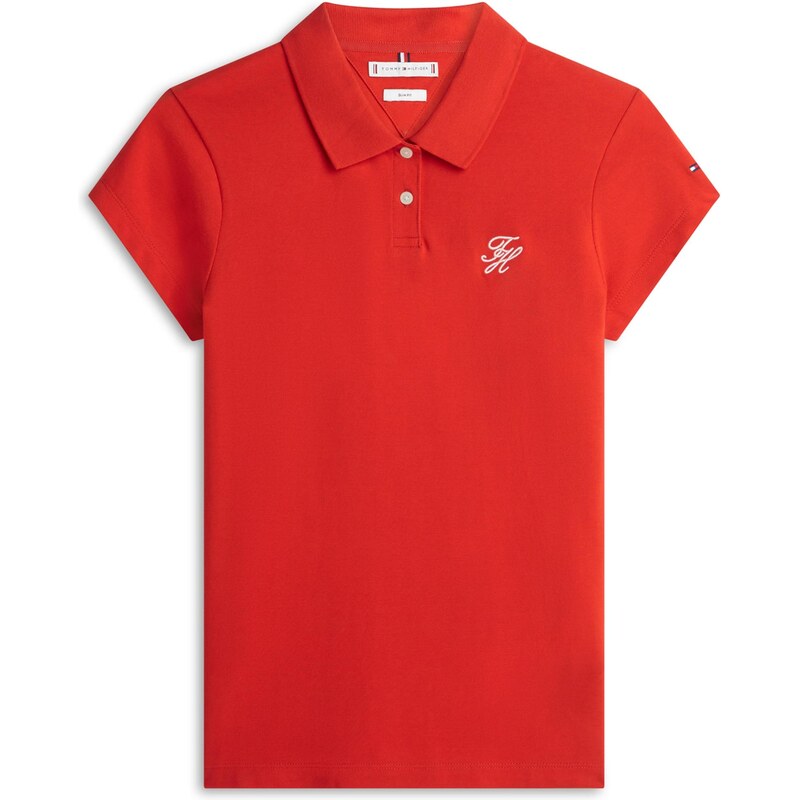 TOMMY HILFIGER Tričko 1985 krvavo červená / biela 67200234