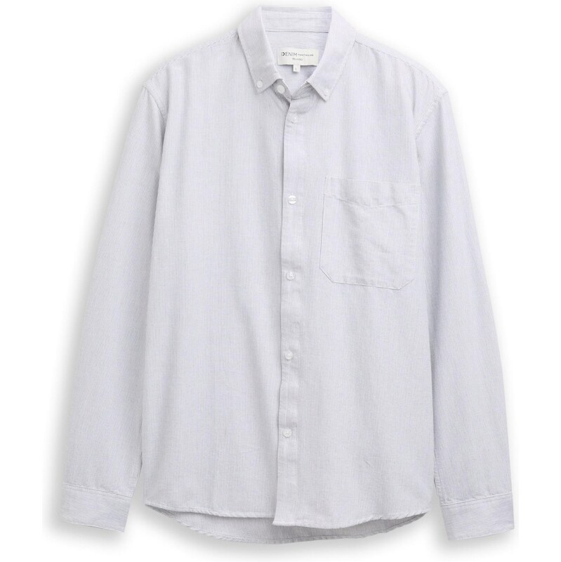 TOM TAILOR DENIM Košeľa svetlosivá / čierna 67200286
