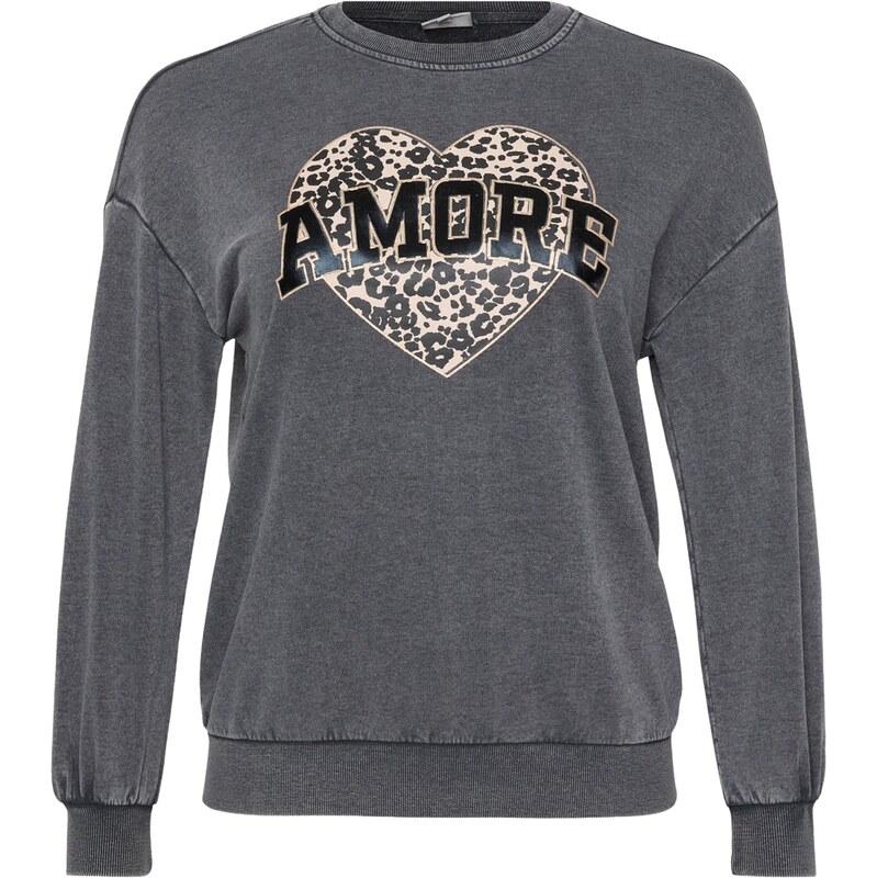 ONLY Carmakoma Mikina CARLAUREN tmelová / čierna 67200302