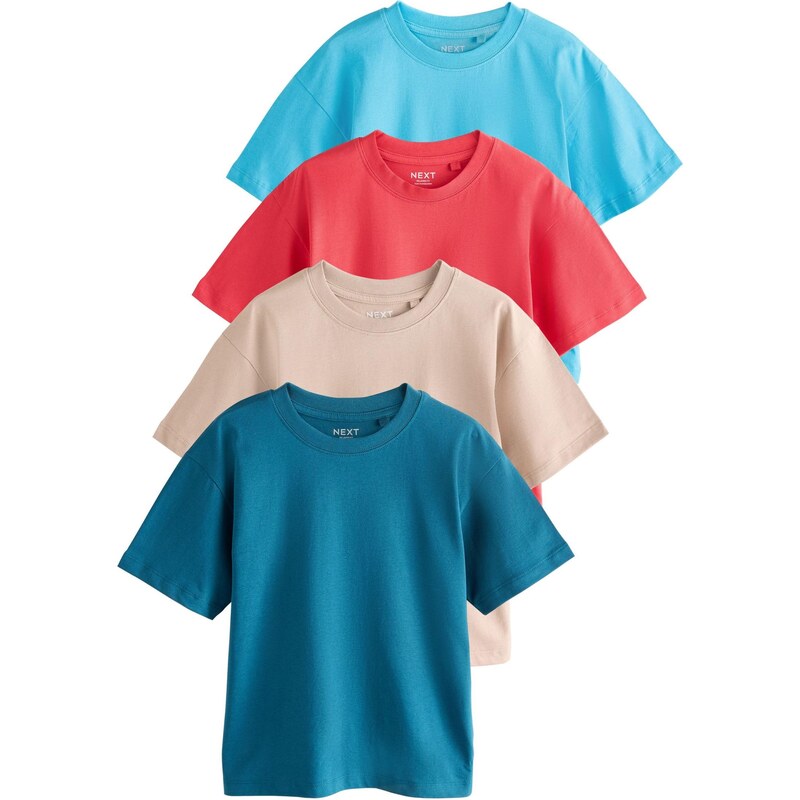 Next Tričko béžová / azúrová / petrolejová / červená 67200313