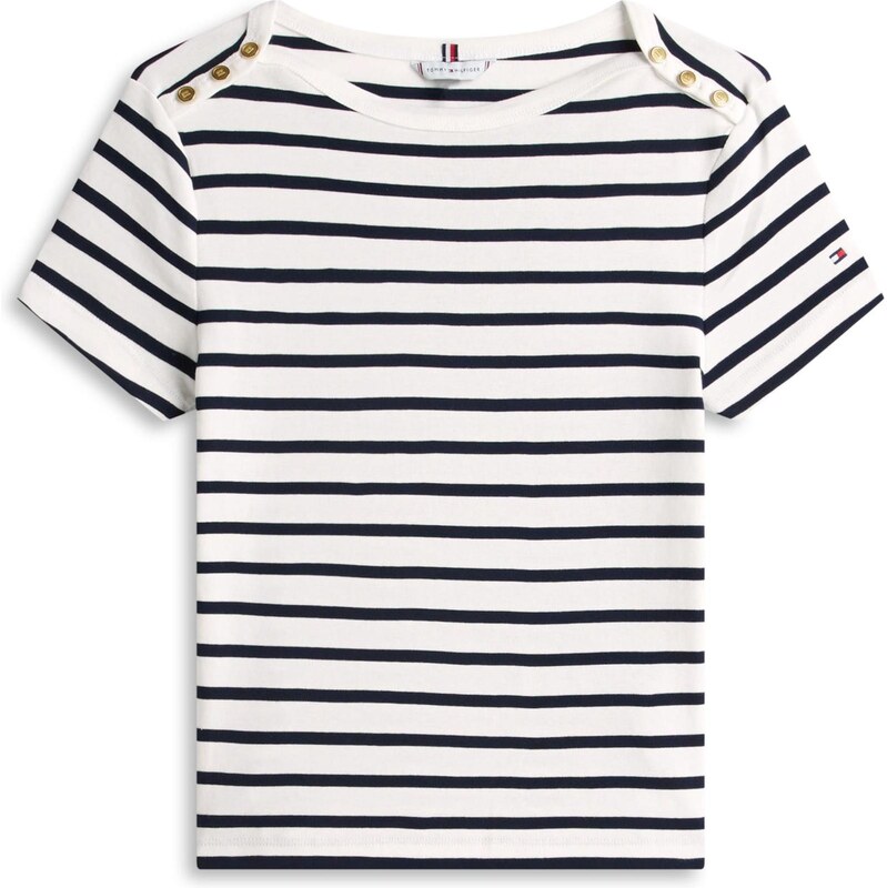 TOMMY HILFIGER Tričko tmavomodrá / biela 67200317