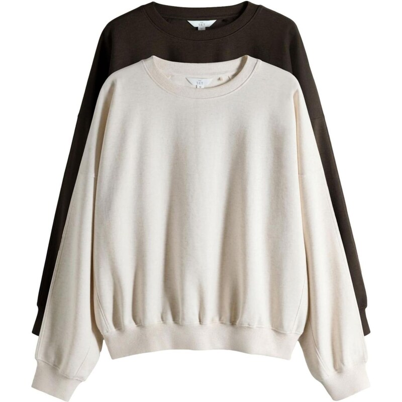 The Set Mikina čokoládová / prírodná biela 67200455