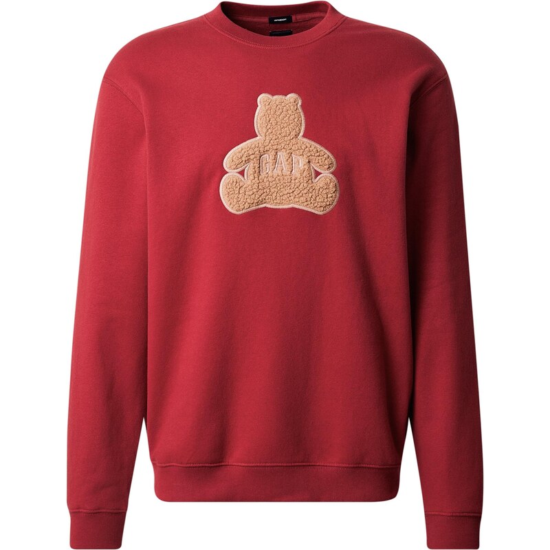 GAP Mikina BRANNAN svetlohnedá / červená 67200500