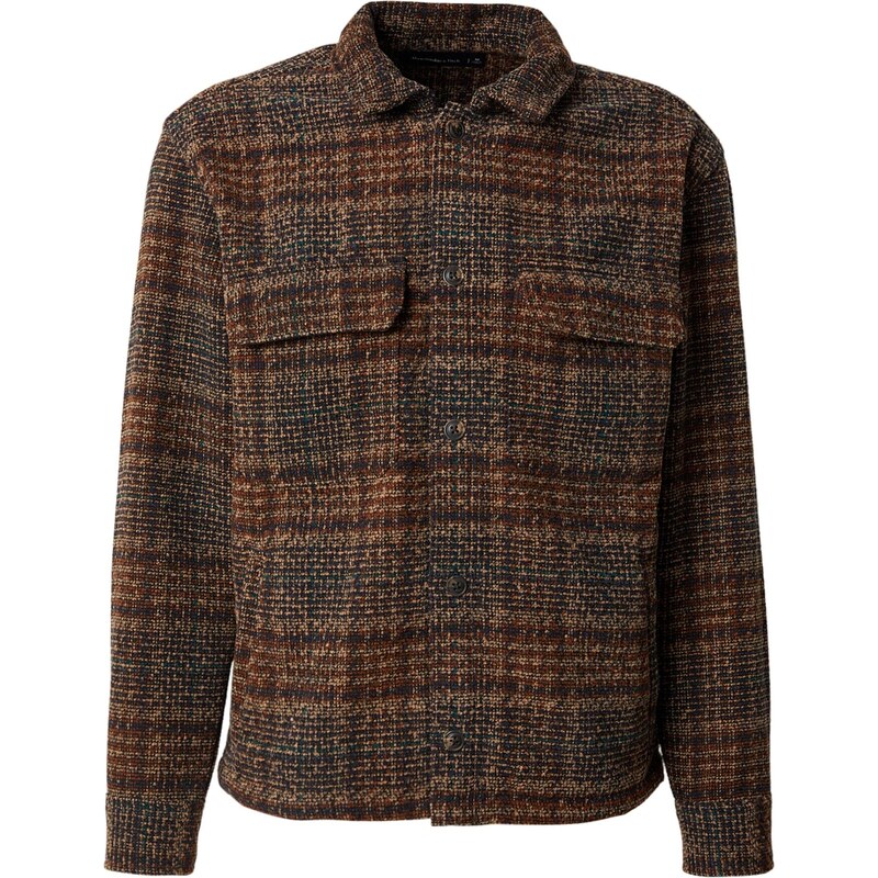 Abercrombie & Fitch Prechodná bunda tmavobéžová / námornícka modrá / 67200574