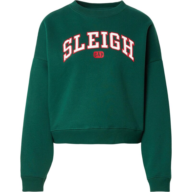 GAP Mikina tmavozelená / červená / šedobiela 67200508