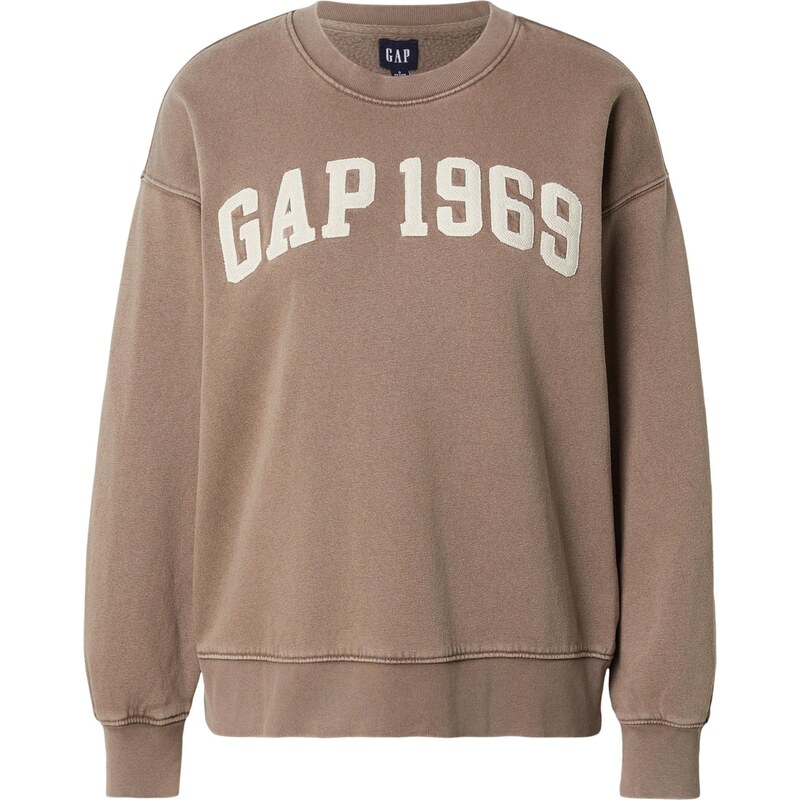 Gap Petite Mikina LOVE hnedá / prírodná biela 67200583