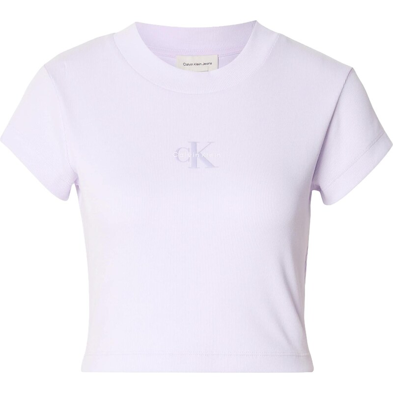 Calvin Klein Jeans Tričko svetlofialová / biela 67200615