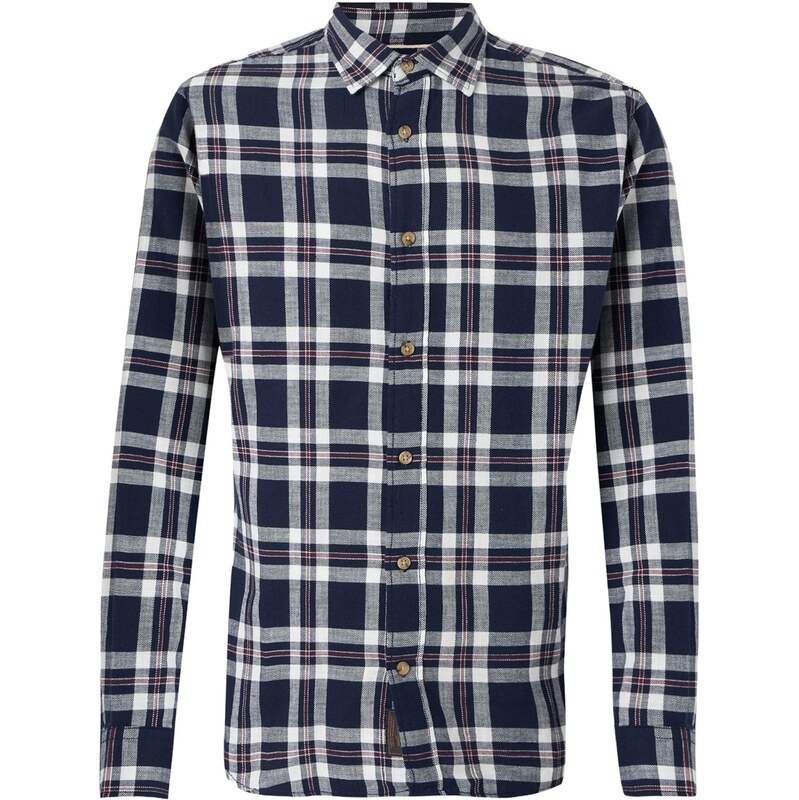 JACK & JONES Košeľa JJEDOVER tmavomodrá / vínovo červená / biela 67200661