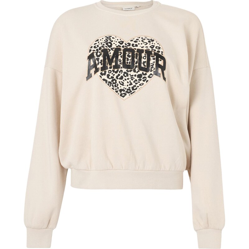 ONLY Mikina ONLLAUREN krémová / zlatá / čierna 67200681