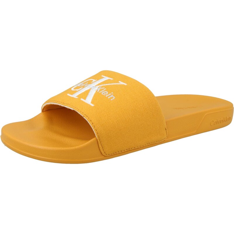 Calvin Klein Jeans Šľapky ESS oranžová / strieborná / biela 67200751