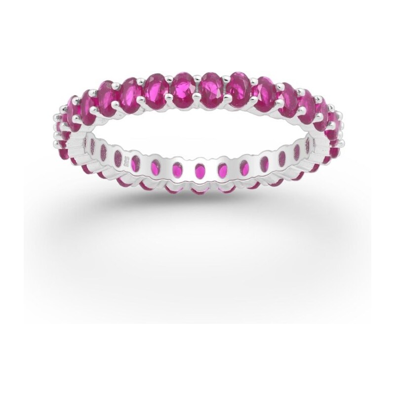 Strieborný prsteň Elin – RUŽOVÁ 67205439