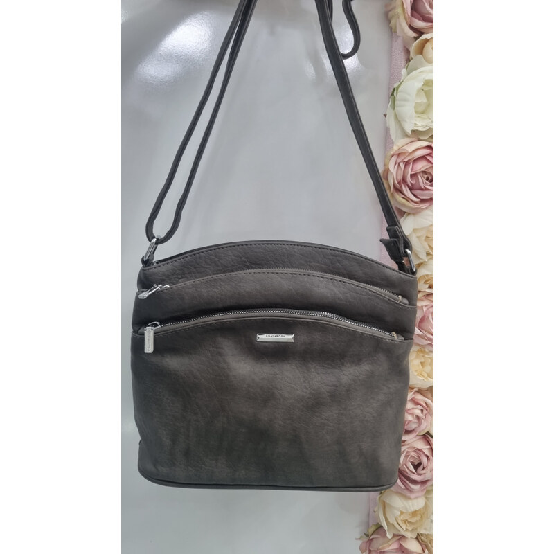 E-shop Katrins Fashion Sivá crossbody kabelka tvojzips Silvia Rosa