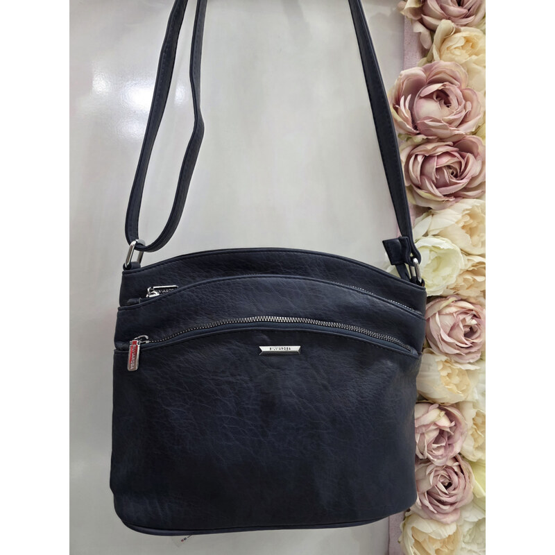 E-shop Katrins Fashion Modrá crossbody kabelka Siliva Rosa
