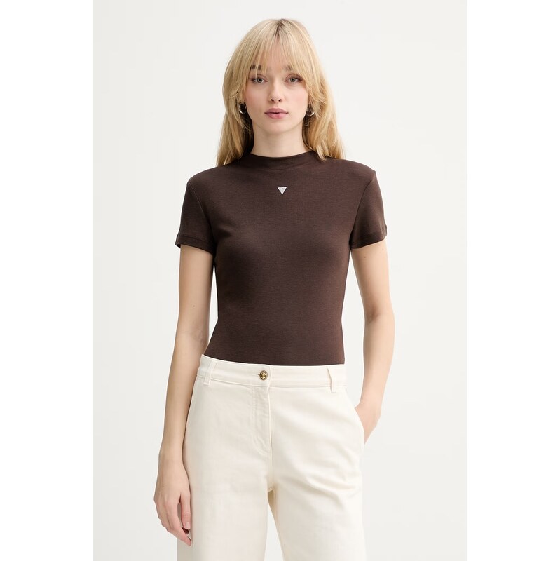 Tričko z hodvábnej zmesi Guess TINA 67215885