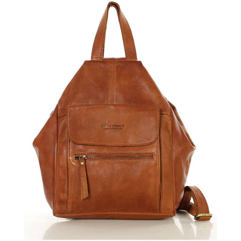 Marco Mazzini Dámsky kožený mestský batoh | camel vs125b 67214321